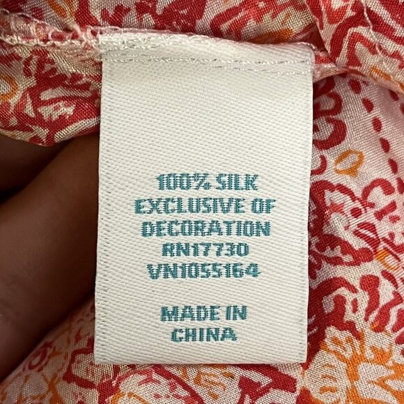 Calypso St. Barth For Target Silk & Eyelet Lace Tunic 3/4 Sleeve Small Resort - Picture 3 of 10